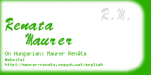 renata maurer business card